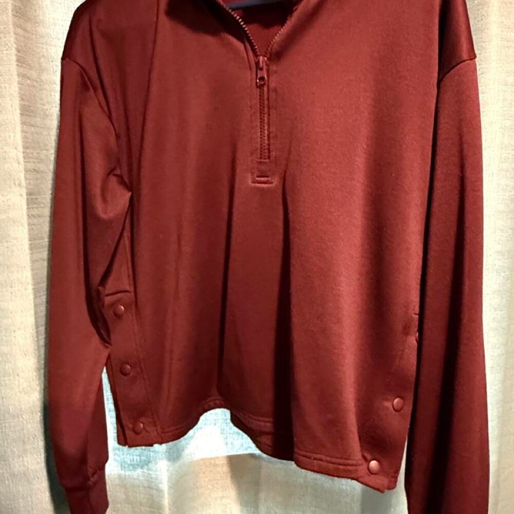 Fit collective burgundy quarter zip